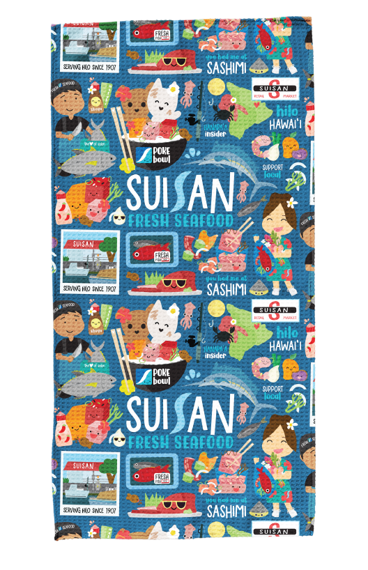 Suisan Logo Waffle Bar Towel